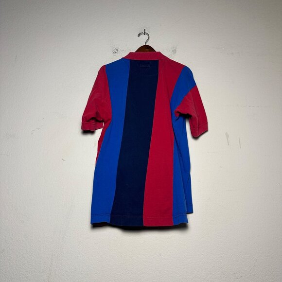 American Heritage Trail VTG 90s Polo Shirt Short Sleeve Men XL Striped Red Blue - Picture 5 of 10